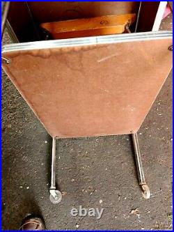 Vintage 50's orginal drop leaf chrome with formica top table/serving cart