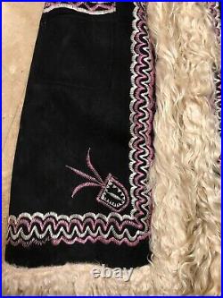 Vintage 70s Afghan Coat Jacket Sheepskin Embroidered Penny Lane Almost Famous