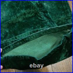 Vintage 70s Forest Green Velvet Flare Bell Bottom Pants by Wrangle Size S