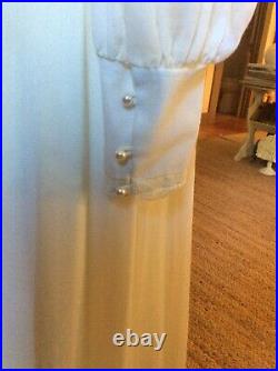 Vintage 70s GUNNE SAX Maxi Dress Cream Lace Prairie Pearl Button Wedding Sz 11