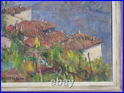 Vintage Antique Impressionist Oil Painting Signed Mystery Italy Lago Maggiore