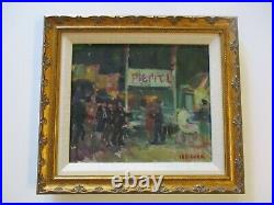 Vintage Antique Impressionist Painting Listed Regionalism Pierrot Expressionist