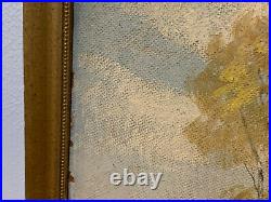 Vintage Antique Oil on Board Signed CT McKean Mountain Landscape Painting