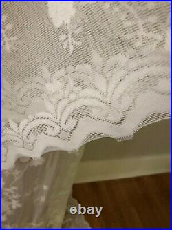 Vintage Art Deco Draped Sheer Lace BoHo Hippie Bell Sleeve Wedding Maxi DRESS