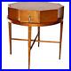 Vintage-Baker-furniture-Table-Decagon-Scalloped-Round-design-satin-wood-drawer-01-atbh