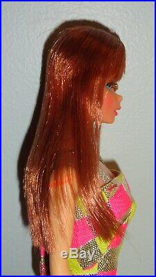Vintage Barbie 1960's TNT Twist n Turn Titian Red Hair Dress Heels OSS Some TLC