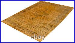 Vintage Bordered Hand-Knotted Carpet 9'6 x 13'6 Traditional Wool Rug