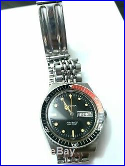 Vintage Bulova Snorkel 666FT Automatic Devil Diver Original Bracelet Day-Date