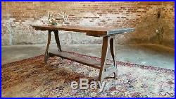 Vintage Cast Iron Legs Industrial Wood Table Kitchen Dining Desk Stand Factory