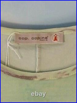 Vintage Cop Copine Gautier Era Rare Cult 90s Graphic Neon Mesh Midi Dress M