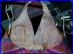 Vintage Corky Craig 60's 70's Jumpsuit Playsuit Bell Bottom Pant Mod Pink Small