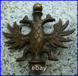 Vintage Double Headed Eagle Banner Emblem Imperial Russian Pommel Rare Old 19th