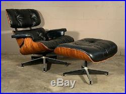 Vintage Eames for Herman Miller 670/671 Rosewood Lounge Chair and Ottoman