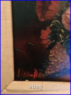 Vintage Estate Floral Bandol Oil Painting Signed