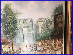 Vintage Estate Original Oil Painting Streets Of France BySarde Beautiful