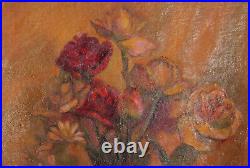 Vintage Floral Still Life Oil Painting Signed