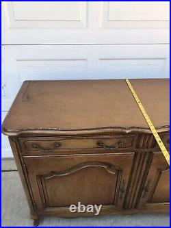 Vintage French Country Wood Cabinet Hutch Cupboard Buffet Bodart