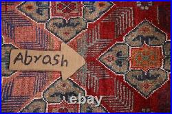 Vintage Geometric Abadeh Tribal Handmade Area Rug Nomad Wool Red Carpet 5'x10