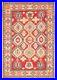 Vintage-Geometric-Hand-Knotted-Carpet-7-1-x-10-5-Traditional-Wool-Rug-01-ry