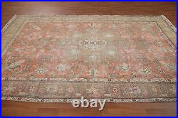 Vintage Geometric Tebriz Oriental Area Rug 6'x10' Wool Hand-knotted Carpet