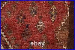 Vintage Geometric Tribal Traditional Abadeh Area Rug 4'x5' Wool Hand-knotted Rug