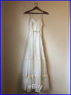 Vintage Gunne Sax 70s boho cream floral maxi dress