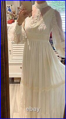 Vintage Gunne Sax Victorian Style Renaissance Bridal Wedding Dress