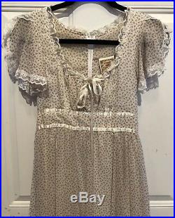 Vintage Gunne sax dress hippy gypsy dress Victorian peasant prairie dress Sz 7