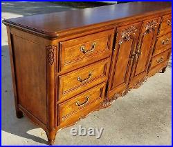 Vintage HICKORY MANUFACTURING Co French Country Provincial Solid Oak Dresser