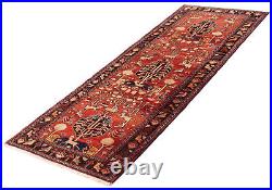 Vintage Hand Knotted Area Rug 3'7 x 9'7 Traditional Wool Carpet