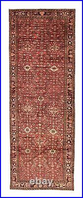 Vintage Hand Knotted Area Rug 3'9 x 11'0 Traditional Wool Carpet
