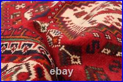 Vintage Hand Knotted Area Rug 3'9 x 5'7 Traditional Wool Carpet