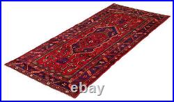 Vintage Hand Knotted Area Rug 4'0 x 8'4 Traditional Wool Carpet
