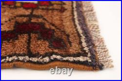 Vintage Hand Knotted Area Rug 4'11 x 8'10 Traditional Wool Carpet