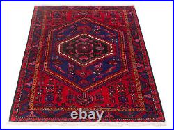 Vintage Hand Knotted Area Rug 4'6 x 6'11 Traditional Wool Carpet