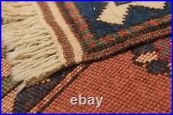 Vintage Hand-Knotted Area Rug 5'7 x 7'5 Traditional Wool Carpet