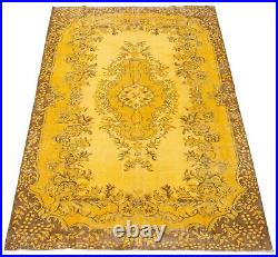 Vintage Hand Knotted Area Rug 6'1 x 9'4 Traditional Wool Carpet