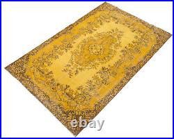 Vintage Hand Knotted Area Rug 6'1 x 9'4 Traditional Wool Carpet