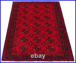Vintage Hand-Knotted Carpet 3'9 x 6'7 Traditional Wool Area Rug