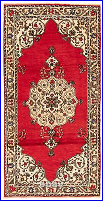 Vintage Hand-Knotted Carpet 4'10 x 9'6 Traditional Wool Area Rug