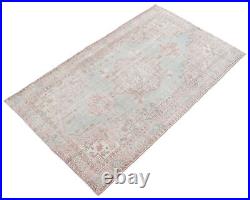 Vintage Hand-Knotted Carpet 5'7 x 9'4 Traditional Wool Area Rug
