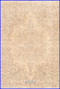 Vintage Hand-Knotted Carpet 6'2 x 9'2 Traditional Wool Area Rug