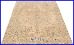 Vintage Hand-Knotted Carpet 6'2 x 9'2 Traditional Wool Area Rug