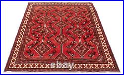 Vintage Hand-Knotted Carpet 6'9 x 9'10 Traditional Wool Area Rug