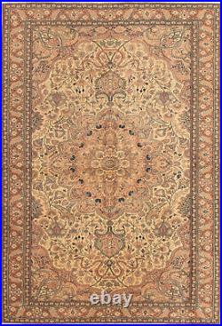 Vintage Hand-Knotted Oriental Carpet 6'3 x 9'7 Traditional Wool Area Rug