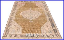 Vintage Hand-Knotted Oriental Carpet 6'4 x 9'10 Traditional Wool Area Rug