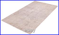 Vintage Hand-knotted Distressed Carpet 5'0 x 8'6 Traditional Overdyed Rug