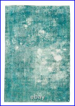 Vintage Hand-knotted Distressed Carpet 5'6 x 8'2 Traditional Overdyed Rug