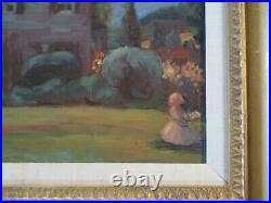 Vintage Impressionism Expressionism Painting Oil Antique New Jersey Exhibited