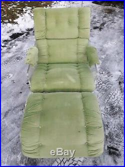 Vintage Kagan style lucite lounge chair and ottoman, very good original